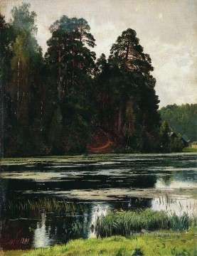Ivan Ivanovich Shishkin œuvres - étang 1881 paysage classique Ivan Ivanovitch